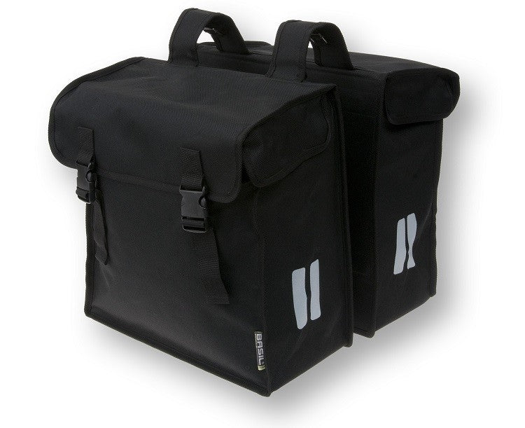 Basil Mara XXL Dubbele Fietstas – 47 Liter | Waterafstotend, Ruim – Zwart