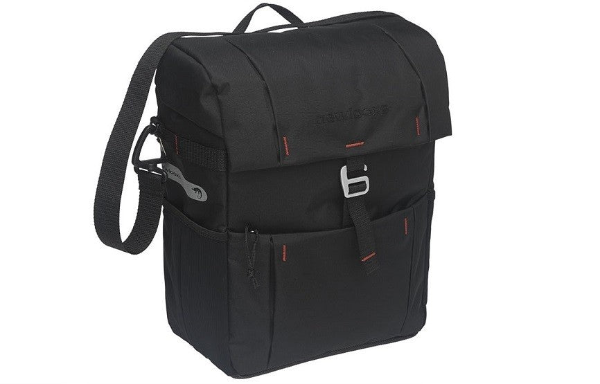 New Looxs Vigo Enkele Fietstas – 18,5L | Waterafstotend Polyester, Schouderband, Fietstas en Schoudertas in 1 - Zwart