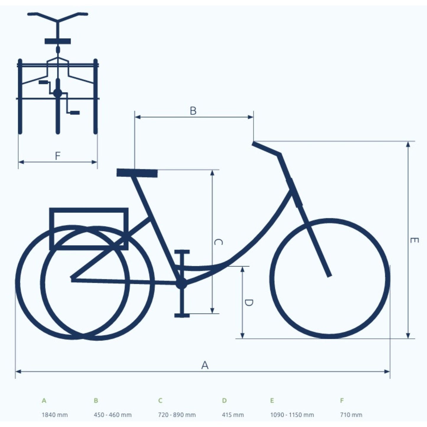 Driewieler Pfautec Lano – stabiele driewieler fiets voor volwassenen