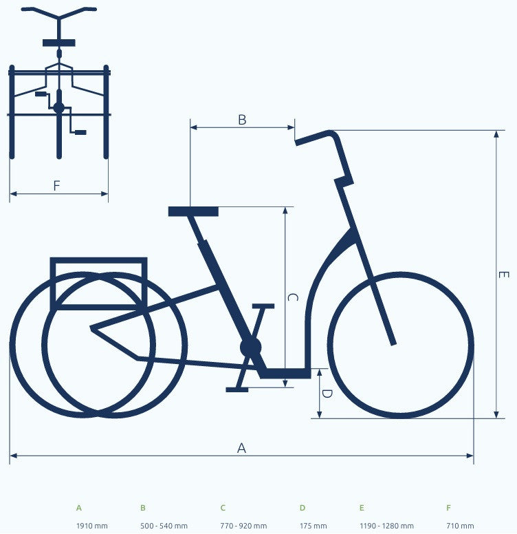 Driewieler Pfautec Tamo – stabiele driewieler fiets voor volwassenen