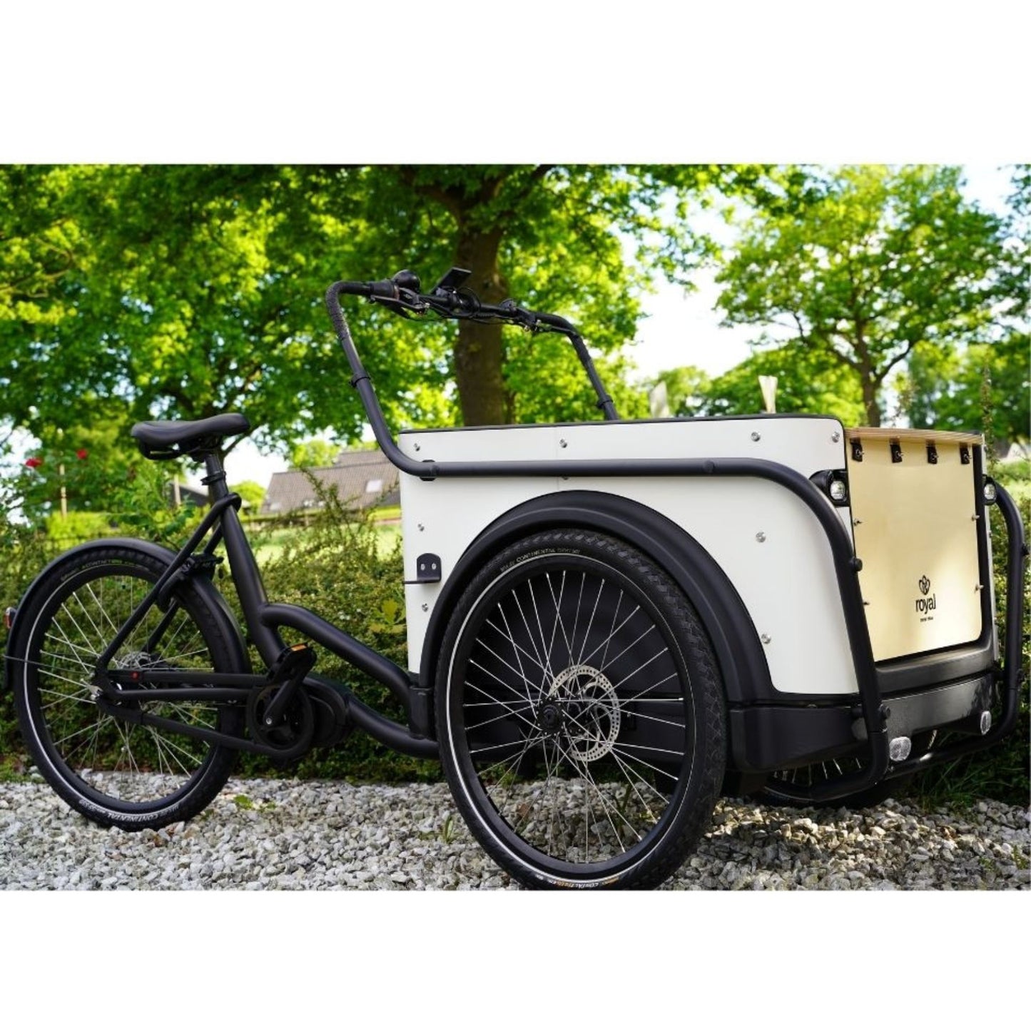 Elektrische bakfiets 3 wielen Royal Cargo Bike 3W Premium met kindervoorzitjes