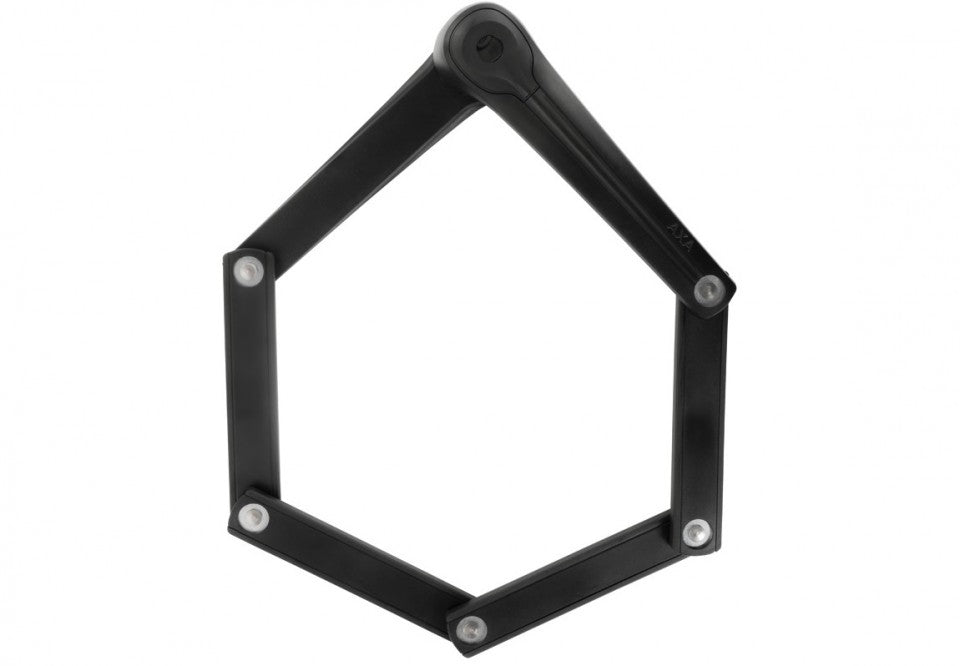 AXA Fold 85 Vouwslot met Houder – 85cm | Compact, Lichtgewicht, Sterk Staal – Zwart