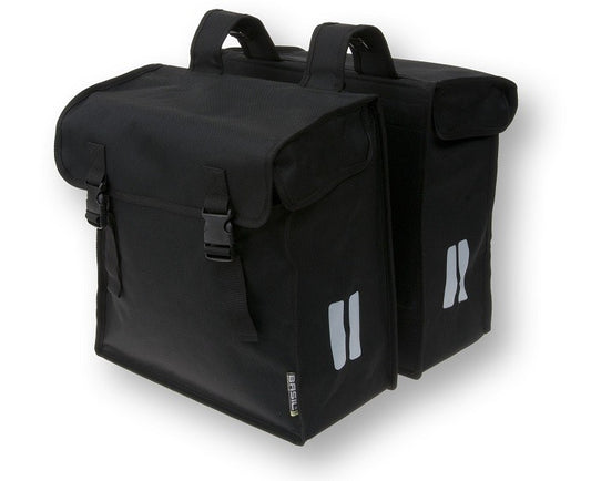 Basil Mara XXL Dubbele Fietstas – 47 Liter | Waterafstotend, Ruim – Zwart