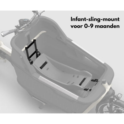 Premium elektrische bakfiets tweewieler Ca Go FS200 met regenhuif en kinderzitjes