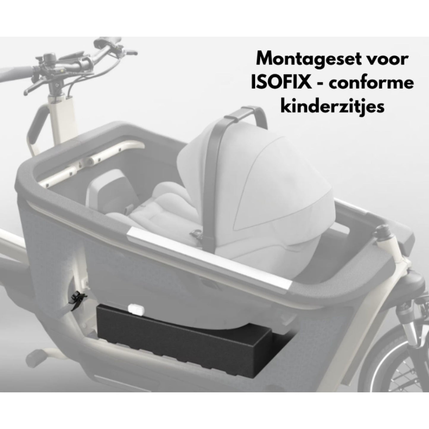Premium elektrische bakfiets tweewieler Ca Go FS200 met regenhuif en kinderzitjes