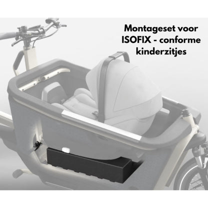 Premium elektrische bakfiets tweewieler Ca Go FS200 met regenhuif en kinderzitjes