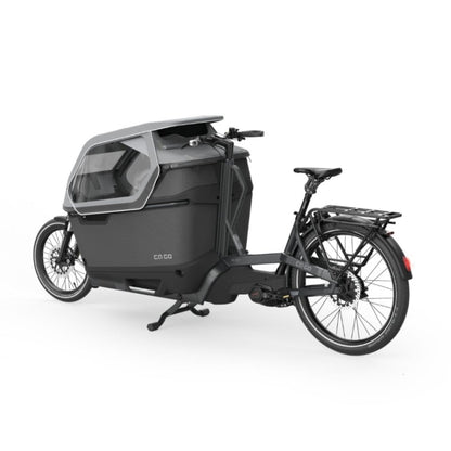 Premium elektrische bakfiets tweewieler Ca Go FS200 met regenhuif en kinderzitjes