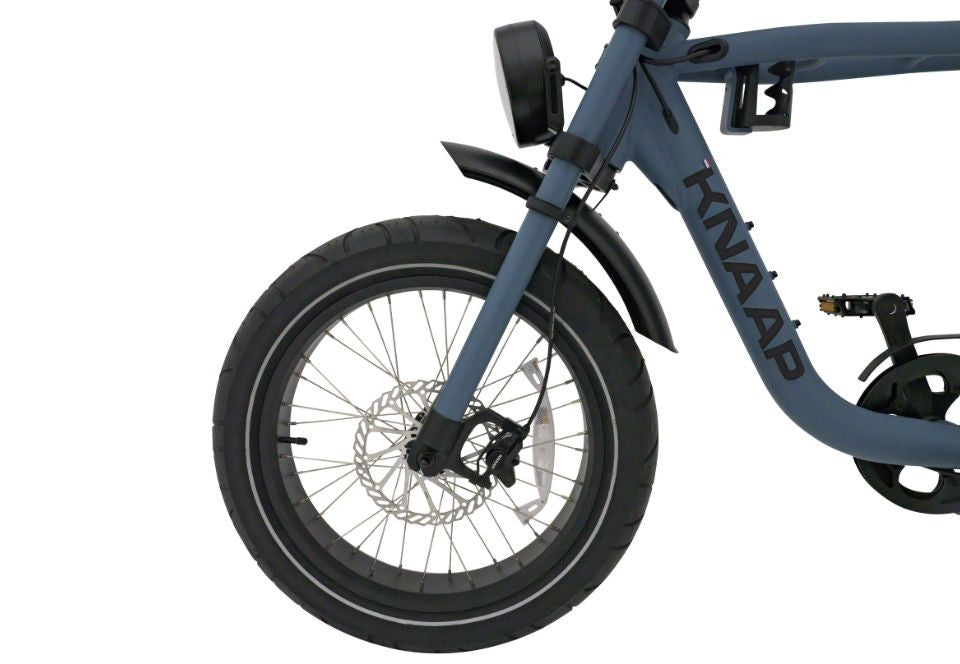 Beste elektrische fatbike KNAAP AMS X met brede banden en buddyseat