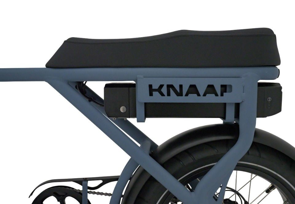 Beste elektrische fatbike KNAAP AMS X met brede banden en buddyseat