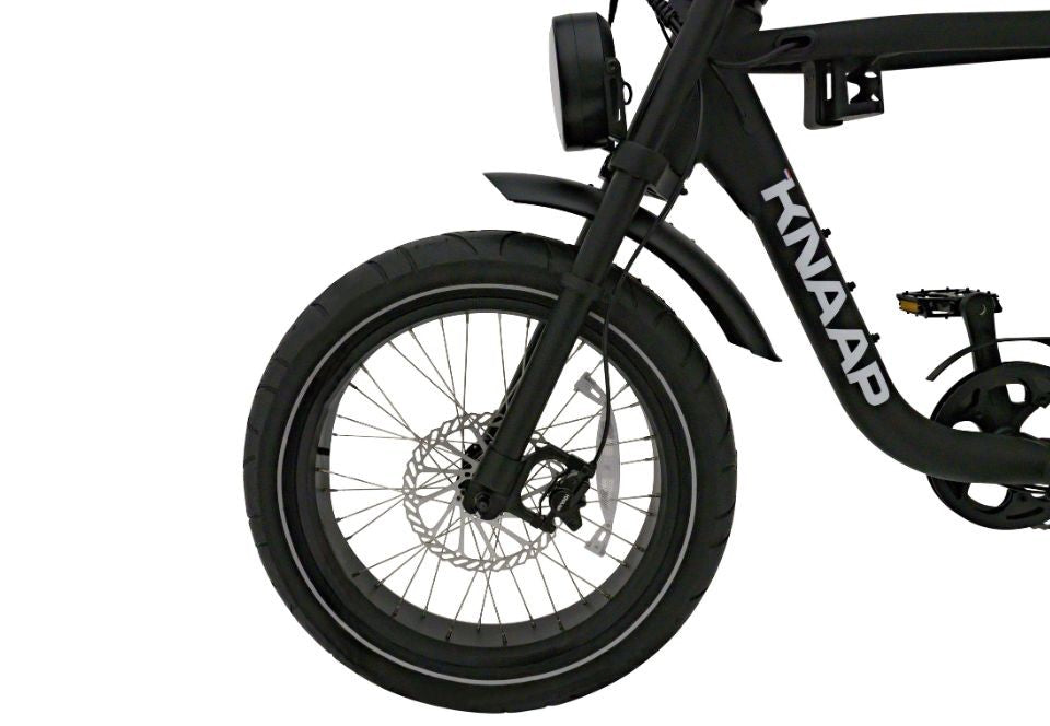 Beste elektrische fatbike KNAAP AMS X met brede banden en buddyseat