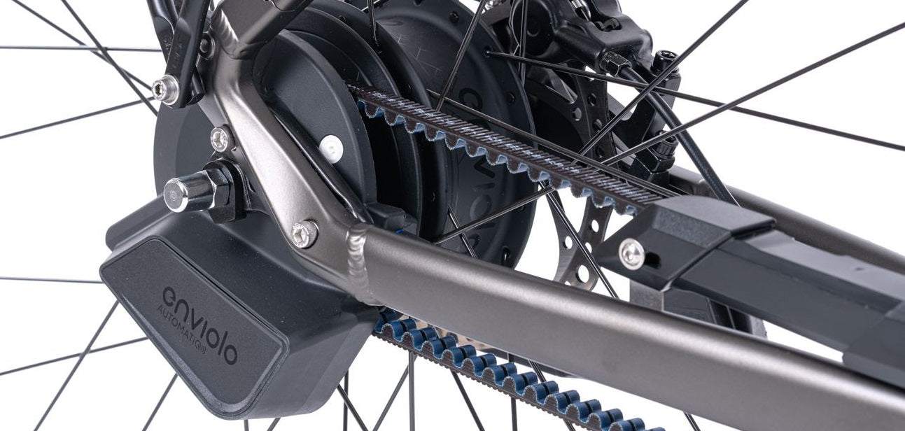 Comfortabele elektrische herenfiets met Enviolo AutomatiQ en riemaandrijving