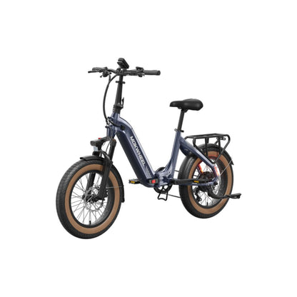 Elektrische vouwfiets Mokwheel Slate grijs met lage instap en 20 inch wielen