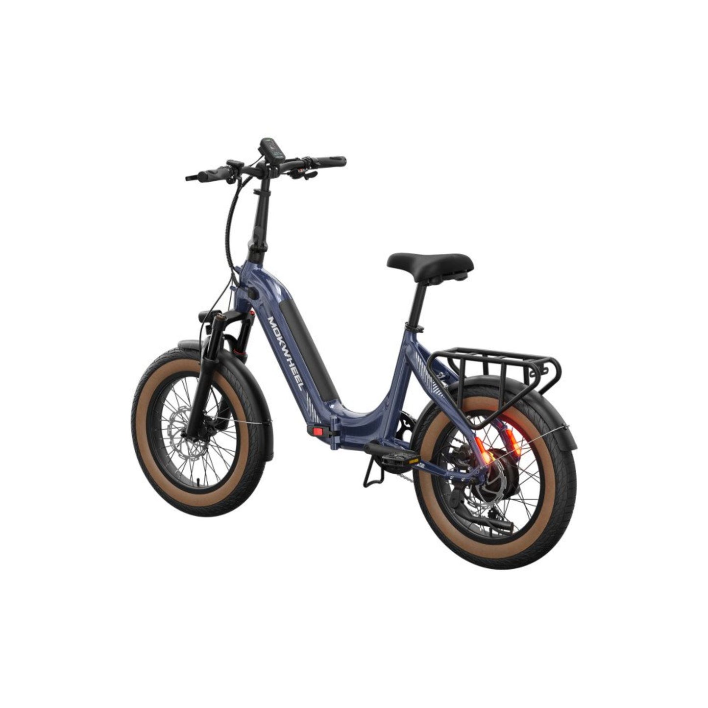 Elektrische vouwfiets Mokwheel Slate grijs met lage instap en 20 inch wielen