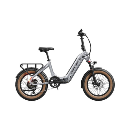 Elektrische vouwfiets Mokwheel Slate grijs met lage instap en 20 inch wielen