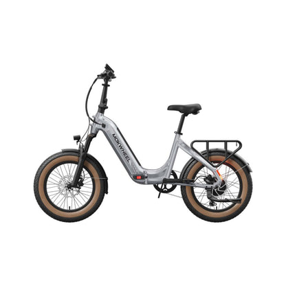Elektrische vouwfiets Mokwheel Slate grijs met lage instap en 20 inch wielen