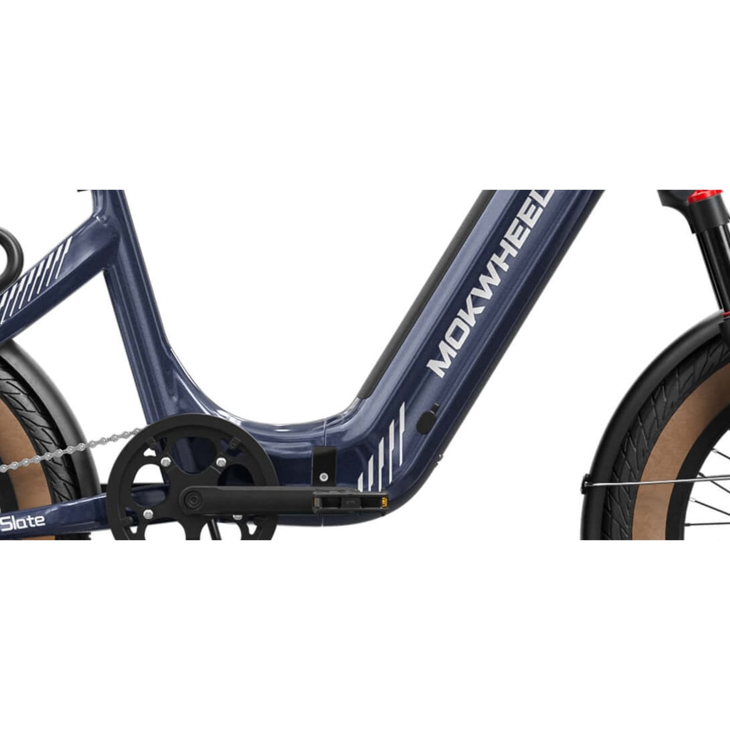Elektrische vouwfiets Mokwheel Slate grijs met lage instap en 20 inch wielen