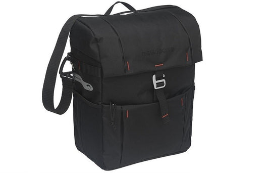 New Looxs Vigo Enkele Fietstas – 18,5L | Waterafstotend Polyester, Schouderband, Fietstas en Schoudertas in 1 - Zwart