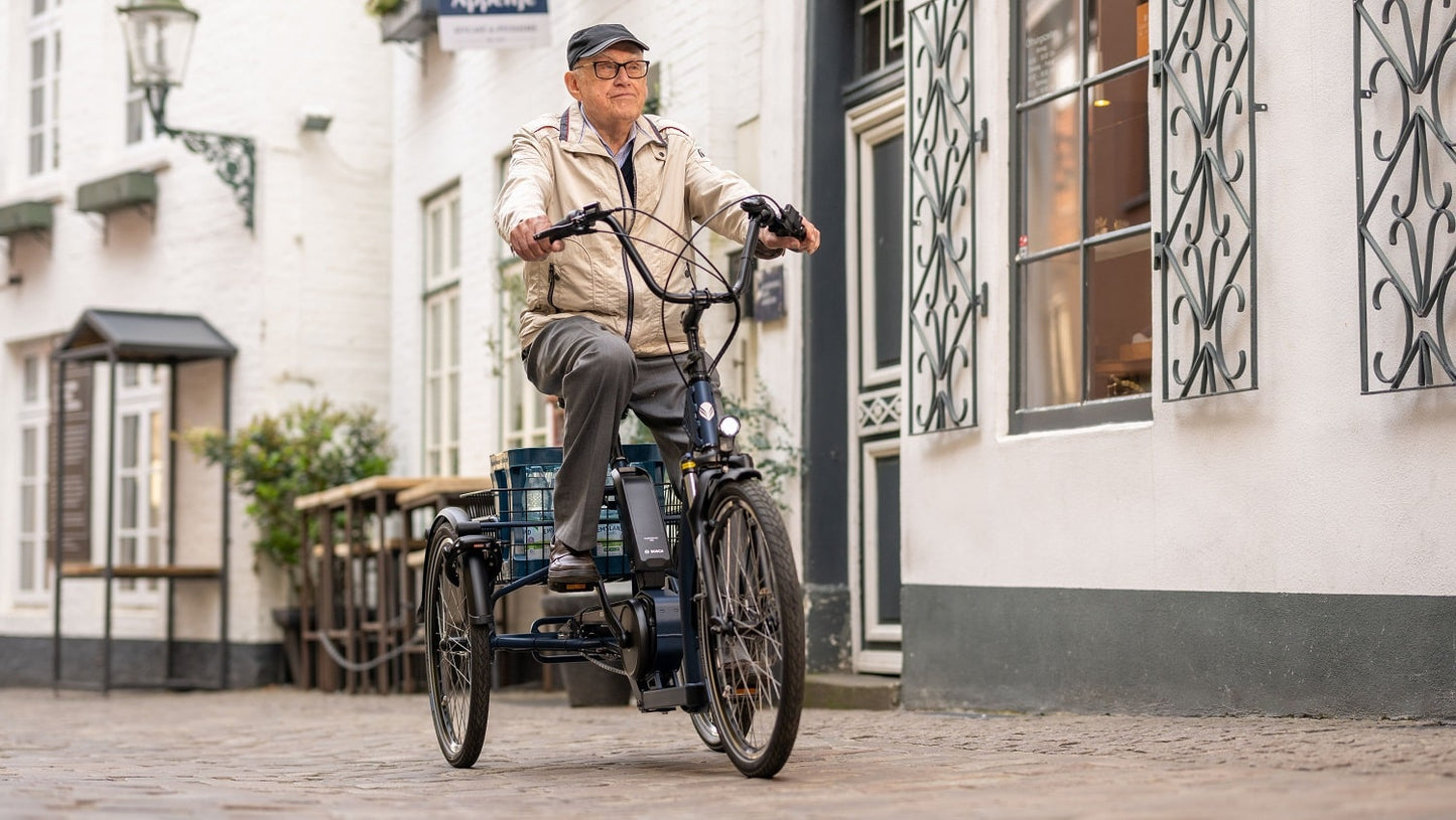 Pfautec Roma | Elektrische Driewieler – stabiel comfort, elke rit weer zeker – Blauw