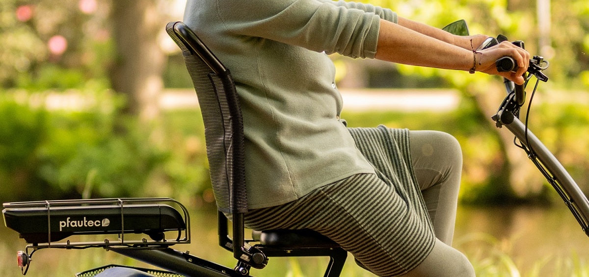 Elektrische driewieler Pfautec Scoobo met comfortabele stoel