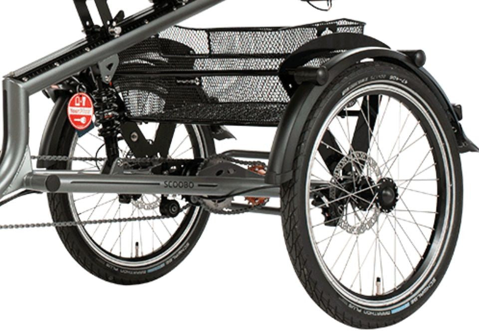 Elektrische driewieler Pfautec Scoobo met comfortabele stoel