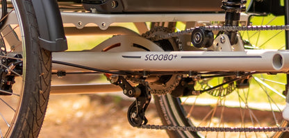 Elektrische driewieler Pfautec Scoobo+ in zijdegrijs – stabiele driewieler fiets volwassenen