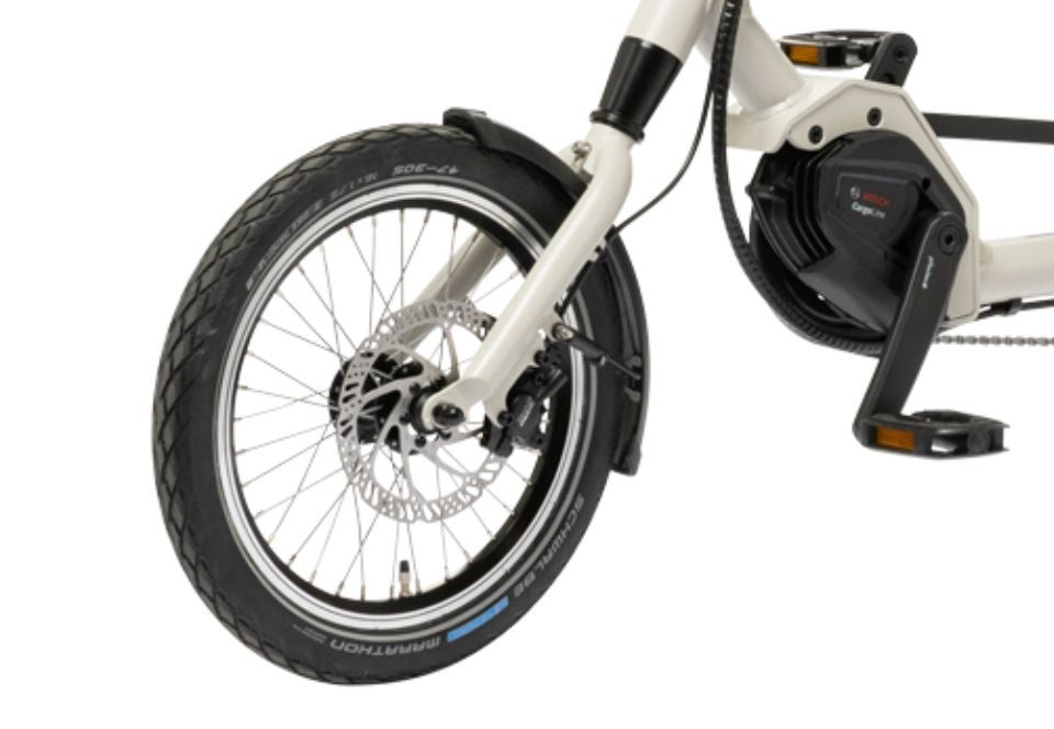 Elektrische driewieler Pfautec Scoobo+ in zijdegrijs – stabiele driewieler fiets volwassenen