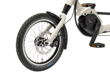 Elektrische driewieler Pfautec Scoobo+ in zijdegrijs – stabiele driewieler fiets volwassenen