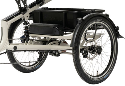 Elektrische driewieler Pfautec Scoobo+ in zijdegrijs – stabiele driewieler fiets volwassenen