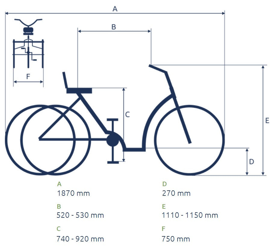 Elektrische driewieler Pfautec Scoobo+ in zijdegrijs – stabiele driewieler fiets volwassenen