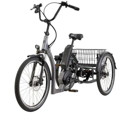 Elektrische driewieler Pfautec Tamo AP met bagagemand – stabiele driewieler fiets volwassenen