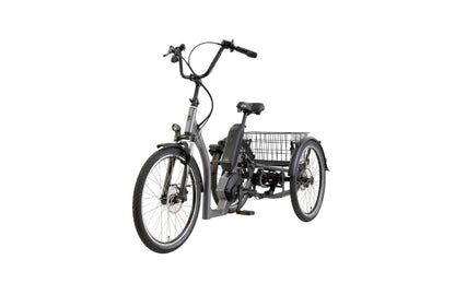 Elektrische driewieler Pfautec Tamo AP met bagagemand – stabiele driewieler fiets volwassenen