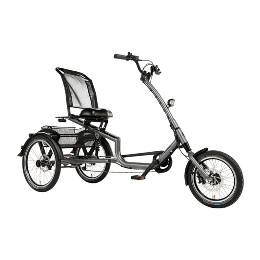 Driewieler fiets volwassenen Pfautec Trizon met ergonomische stoel en bagagemand