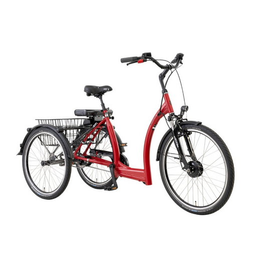 Elektrische driewieler Pfautec Vida FM met lage instap en bagagemand