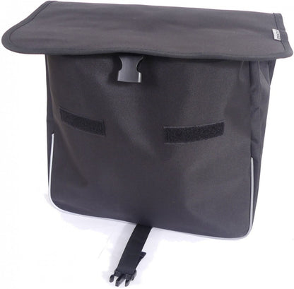 Qivelo Basic Shopper Dubbele Fietstas – 26L | Waterafstotend Polyester – Zwart