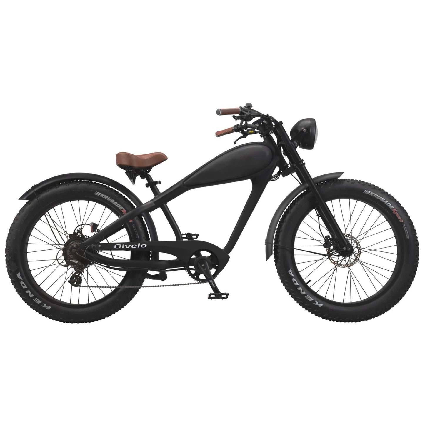 Elektrische fatbike Qivelo Cafe Cruiser zwart – krachtig cruiser design