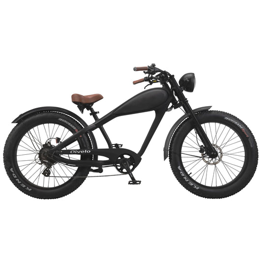 Elektrische fatbike Qivelo Cafe Cruiser zwart – krachtig cruiser design