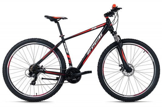 Qivelo Morzine – Stijlvol met Mooie Details | 21 Versnellingen, 29 Inch Wielen – Zwart/Rood