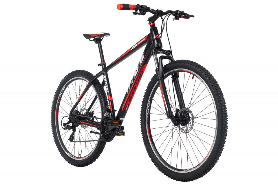 Qivelo Morzine – Stijlvol met Mooie Details | 21 Versnellingen, 29 Inch Wielen – Zwart/Rood