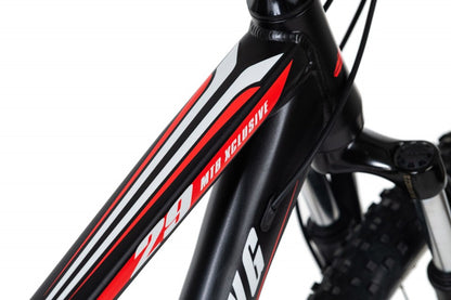 Qivelo Morzine – Stijlvol met Mooie Details | 21 Versnellingen, 29 Inch Wielen – Zwart/Rood