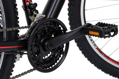 Qivelo Morzine – Stijlvol met Mooie Details | 21 Versnellingen, 29 Inch Wielen – Zwart/Rood