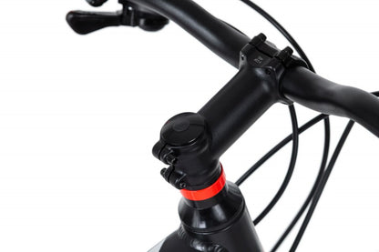 Qivelo Morzine – Stijlvol met Mooie Details | 21 Versnellingen, 29 Inch Wielen – Zwart/Rood