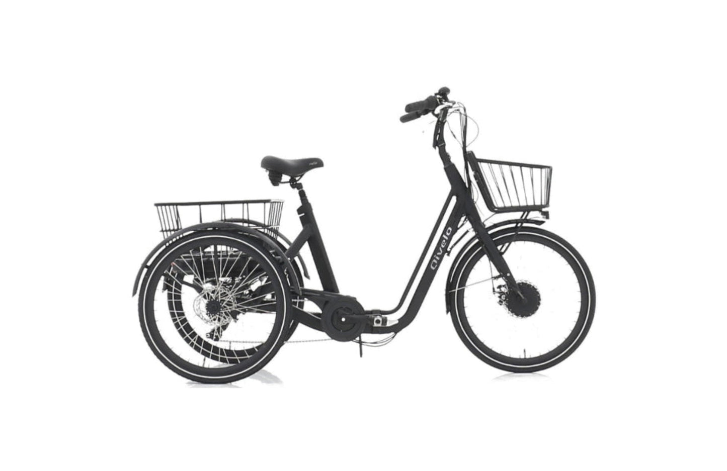 Qivelo Senior Fold | Elektrische Driewieler – stabiel, vouwbaar en comfortabel onderweg – Mat Zwart