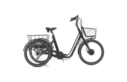 Qivelo Senior Fold | Elektrische Driewieler – stabiel, vouwbaar en comfortabel onderweg – Mat Zwart