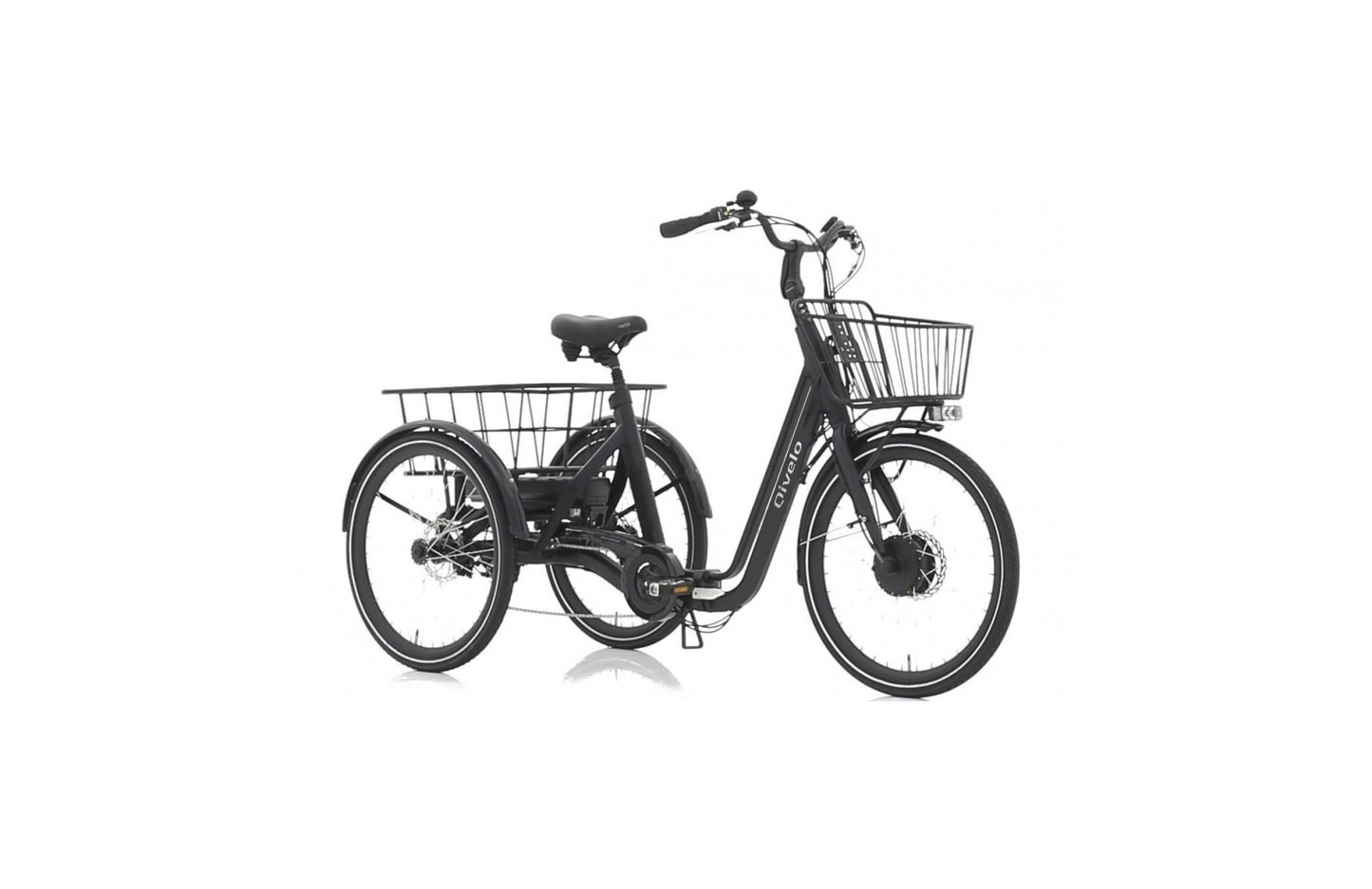 Qivelo Senior Fold | Elektrische Driewieler – stabiel, vouwbaar en comfortabel onderweg – Mat Zwart