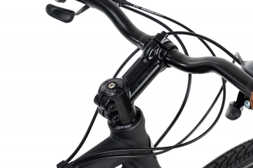 Qivelo UBN77 Hybridefiets – Lichtgewicht Aluminium met Sportieve Look | 21 Versnellingen, Veilig – Zwart
