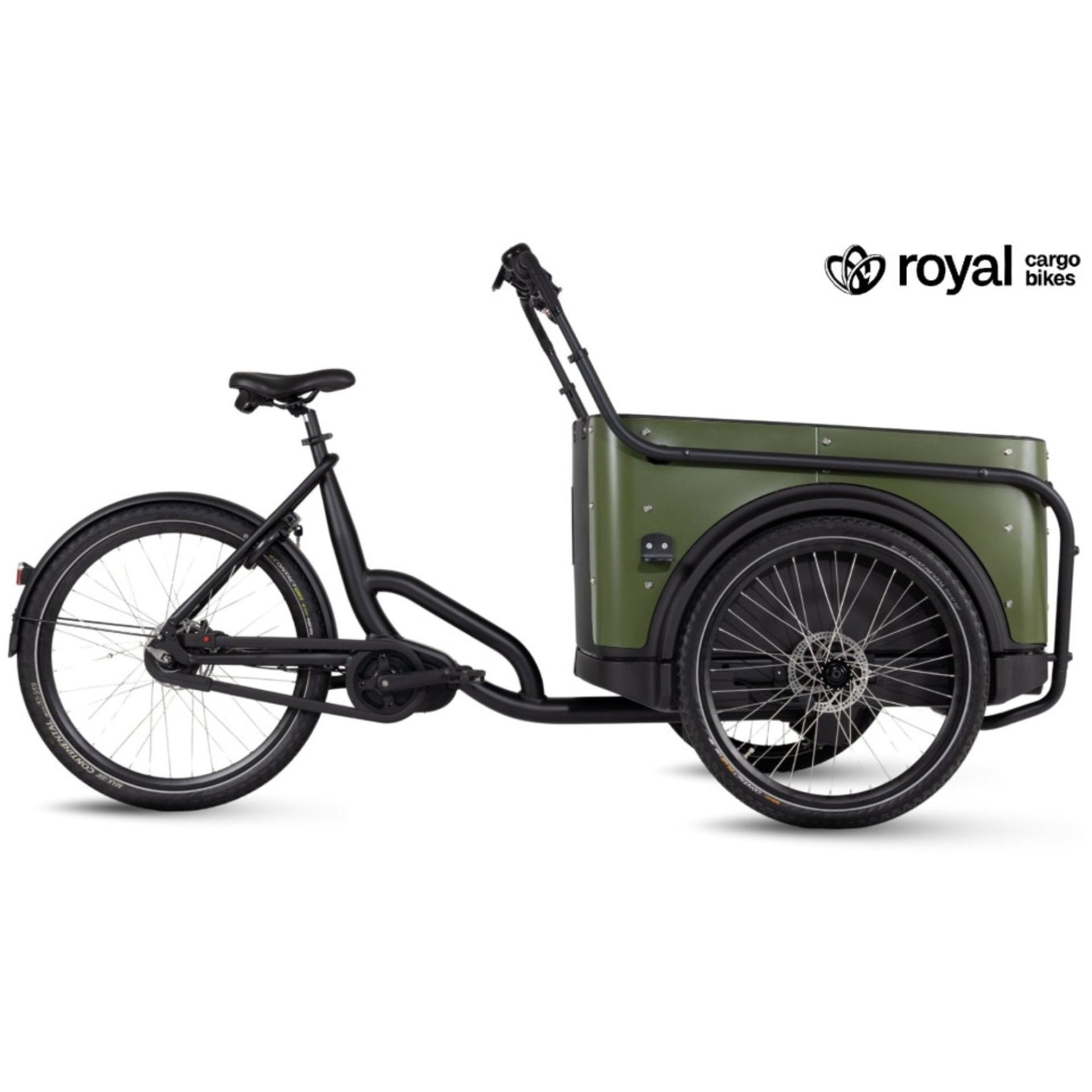 Elektrische bakfiets driewieler met ruime kunststof bak voor 4 kinderen