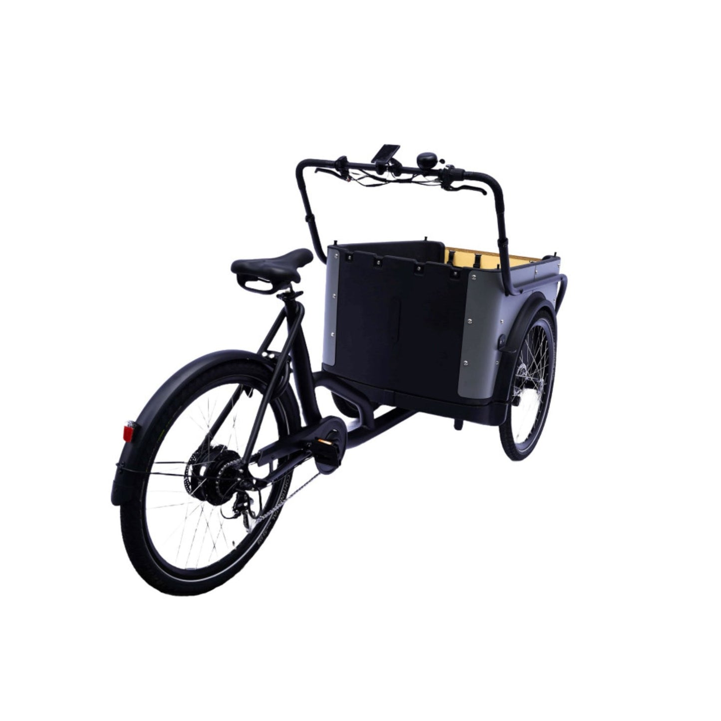 Elektrische bakfiets driewieler met ruime kunststof bak voor 4 kinderen