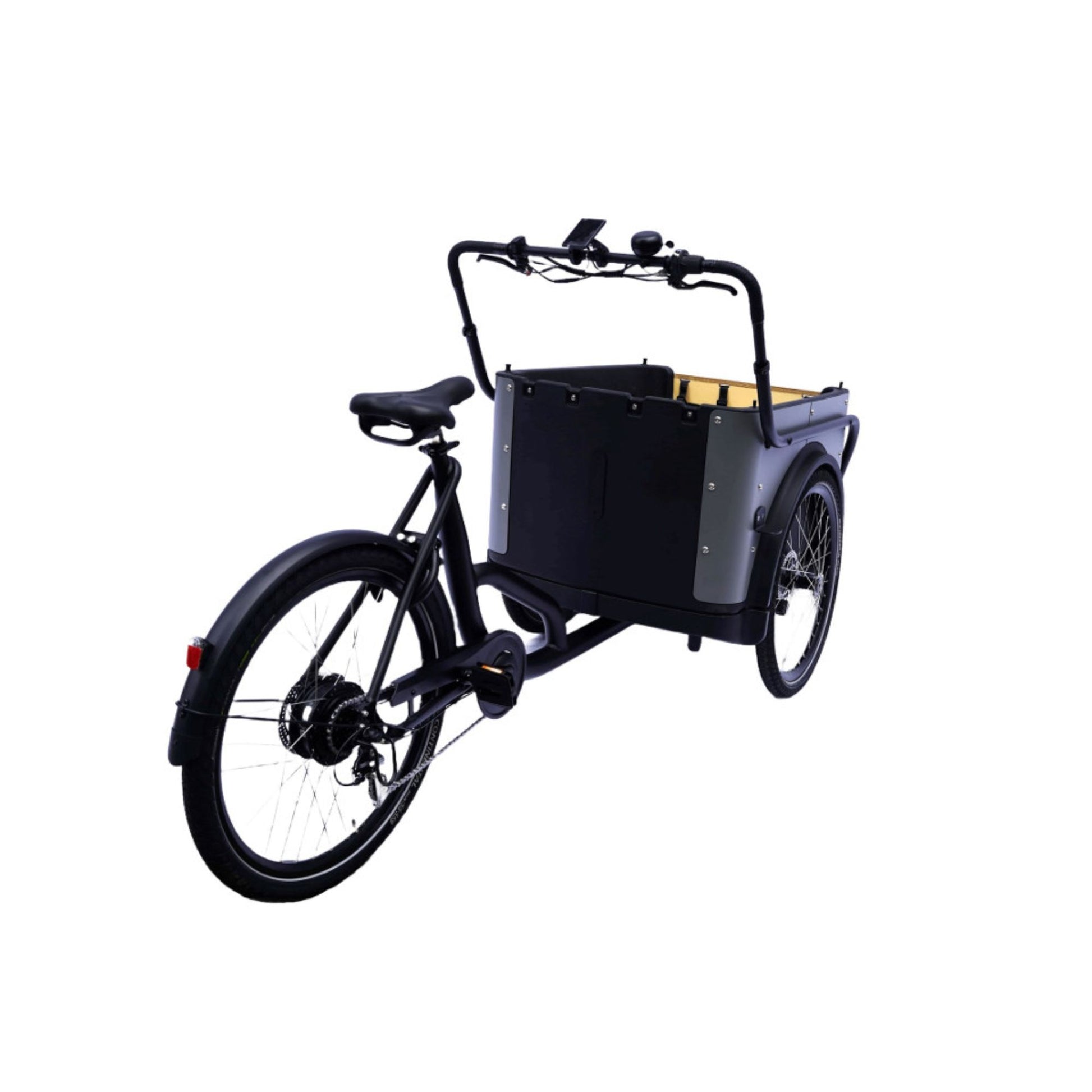 Elektrische bakfiets driewieler met ruime kunststof bak voor 4 kinderen