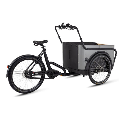 Elektrische bakfiets driewieler met ruime kunststof bak voor 4 kinderen