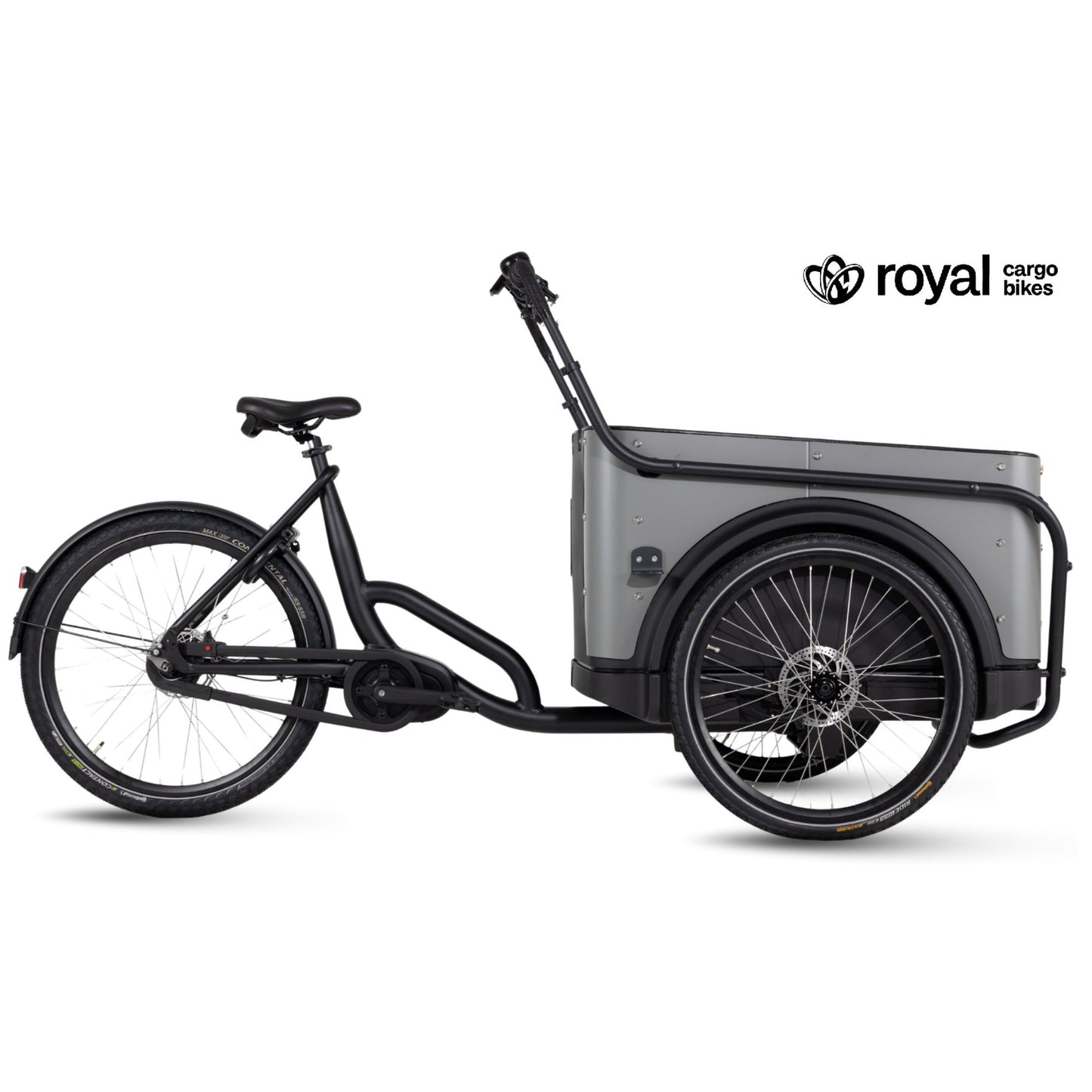Elektrische bakfiets 3 wielen Royal Cargo Bike voor veilig hondenvervoer
